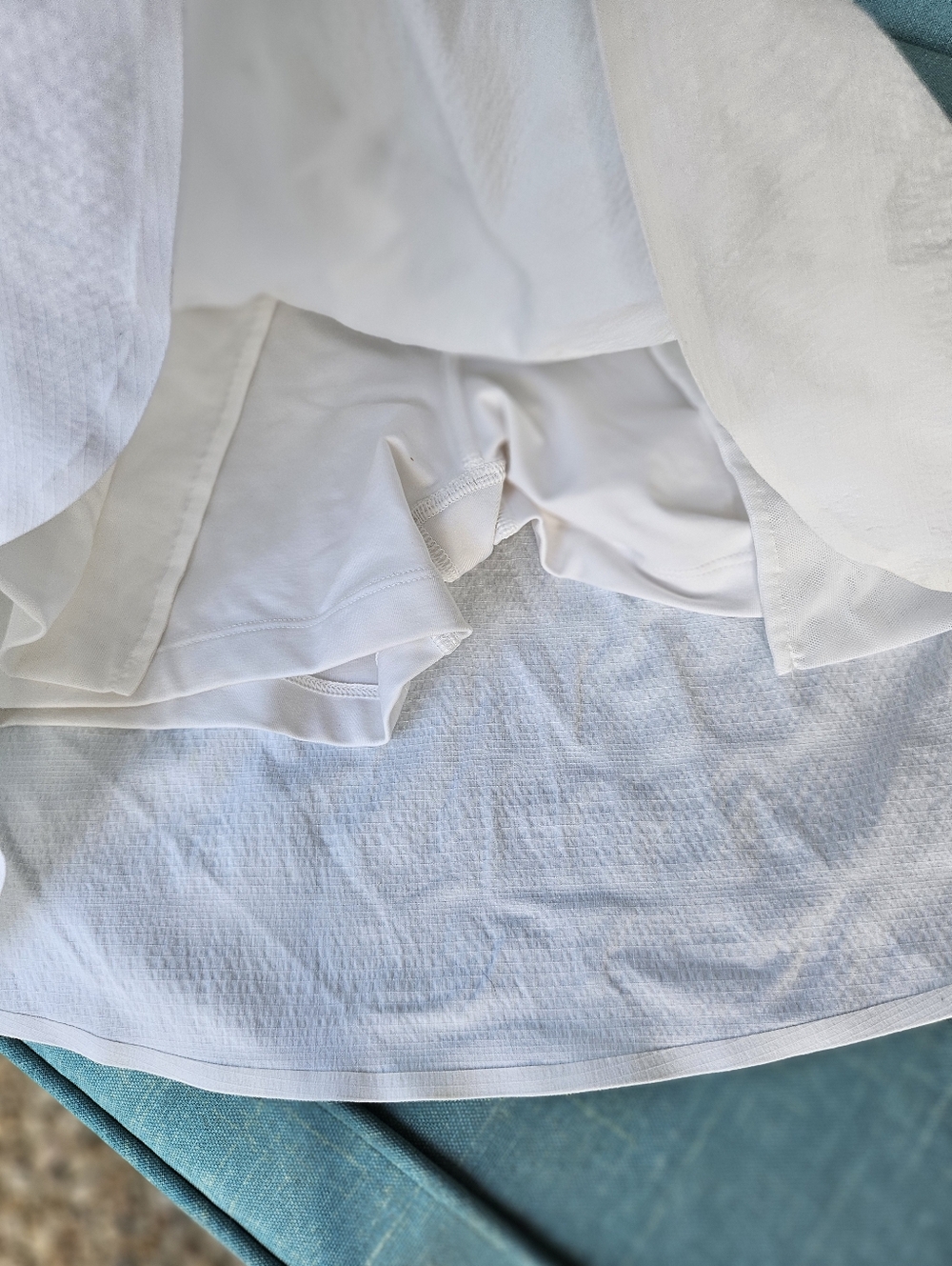 Athleta Crest Skort Womens 0 White Ripstop 15" Stretch Tennis Pickleball Skirt - Picture 6 of 10